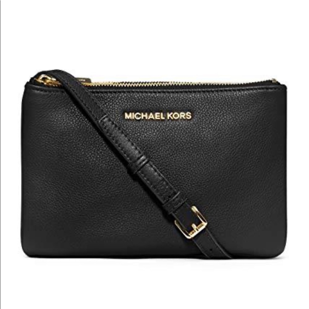 Michael Kora triple zip leather crossbody